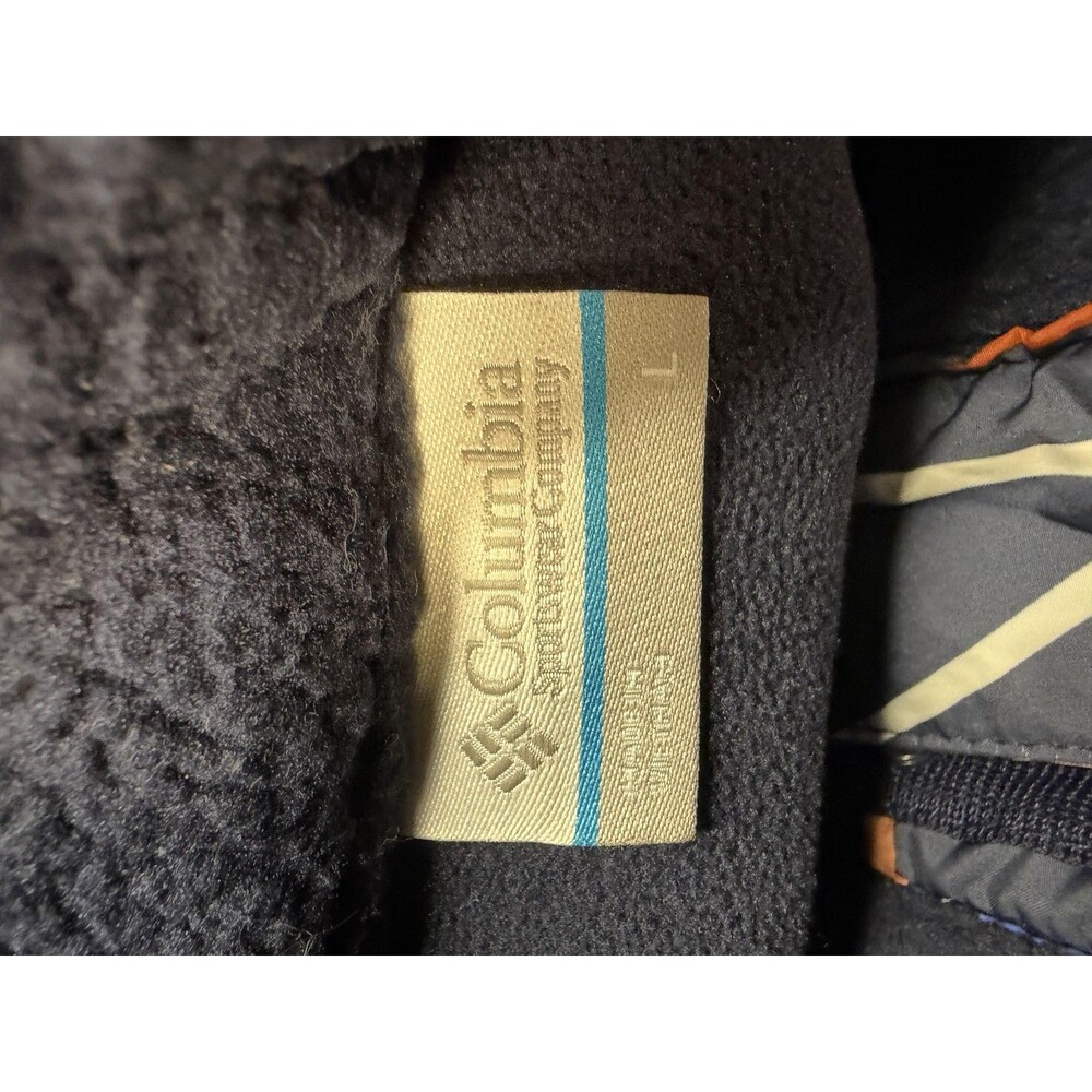 Columbia Jacket Boys Large Blue Fleece 1/4 Zip Geometric Pocket Pullover Outdoor - Picture 11 of 11